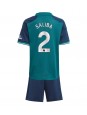 Arsenal William Saliba #2 Ausweichtrikot für Kinder 2023-24 Kurzarm (+ Kurze Hosen)